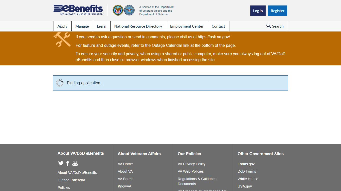 Claims Status - VA/DoD eBenefits - Veterans Affairs