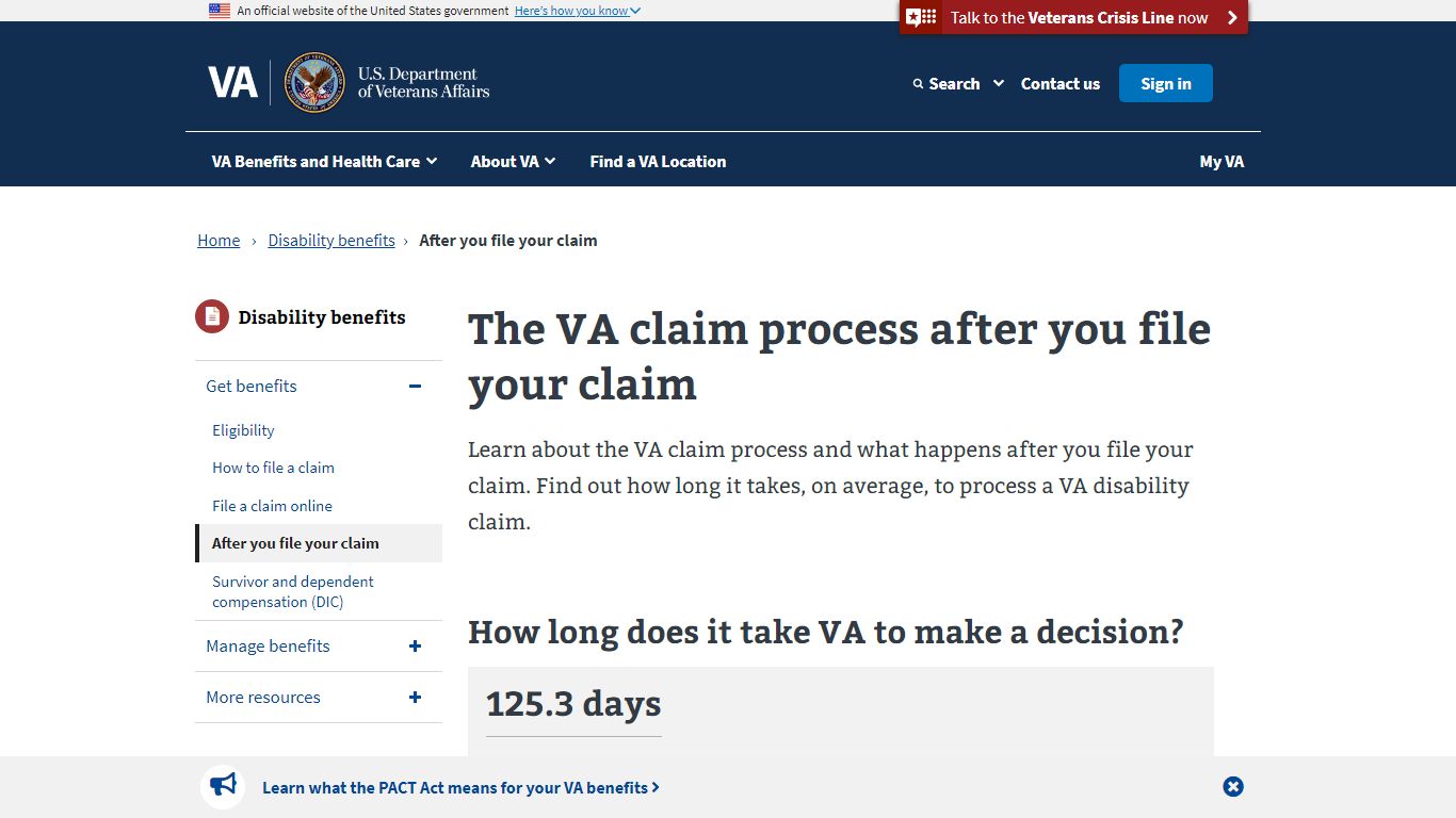 The VA claim process after you file your claim | Veterans Affairs